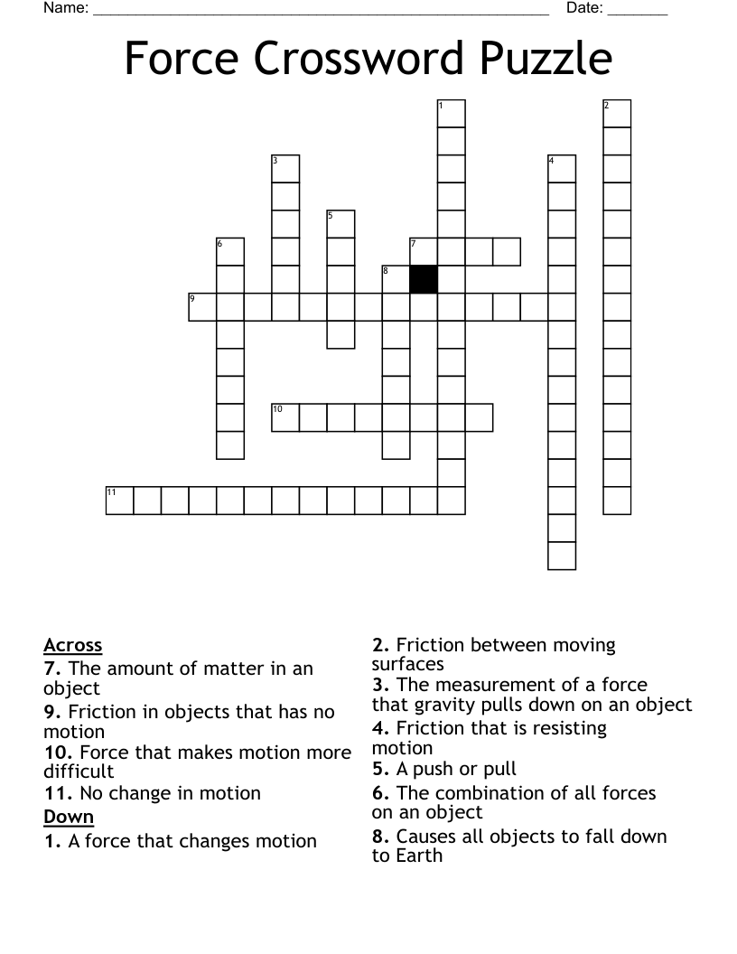 Force Crossword Puzzle