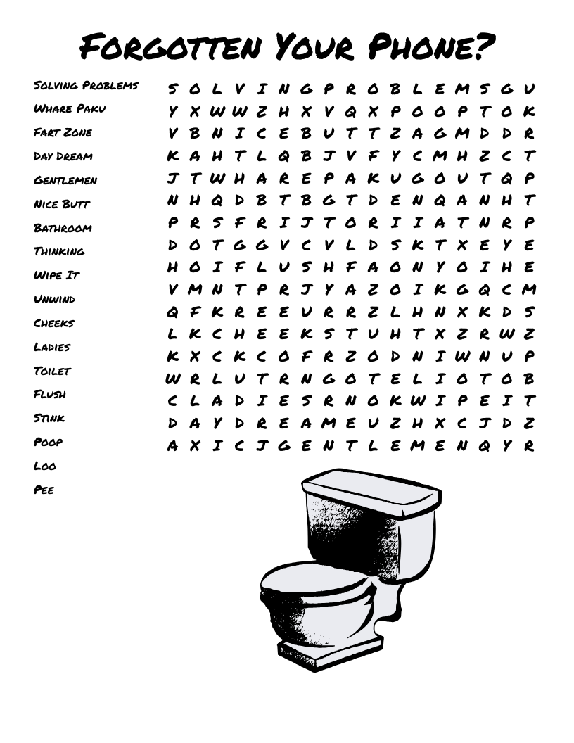 Forgotten Your Phone? Word Search