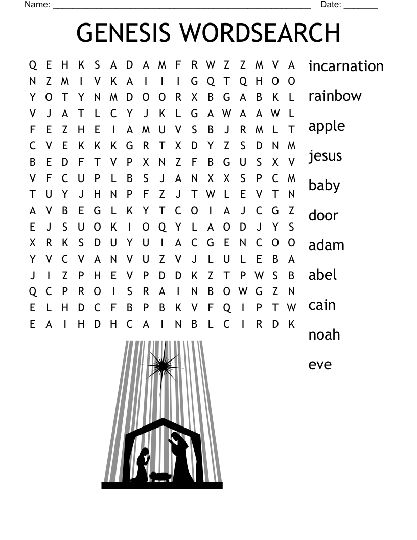 GENESIS WORDSEARCH