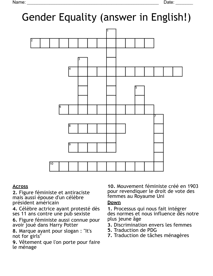 Gender Equality (answer in English!)