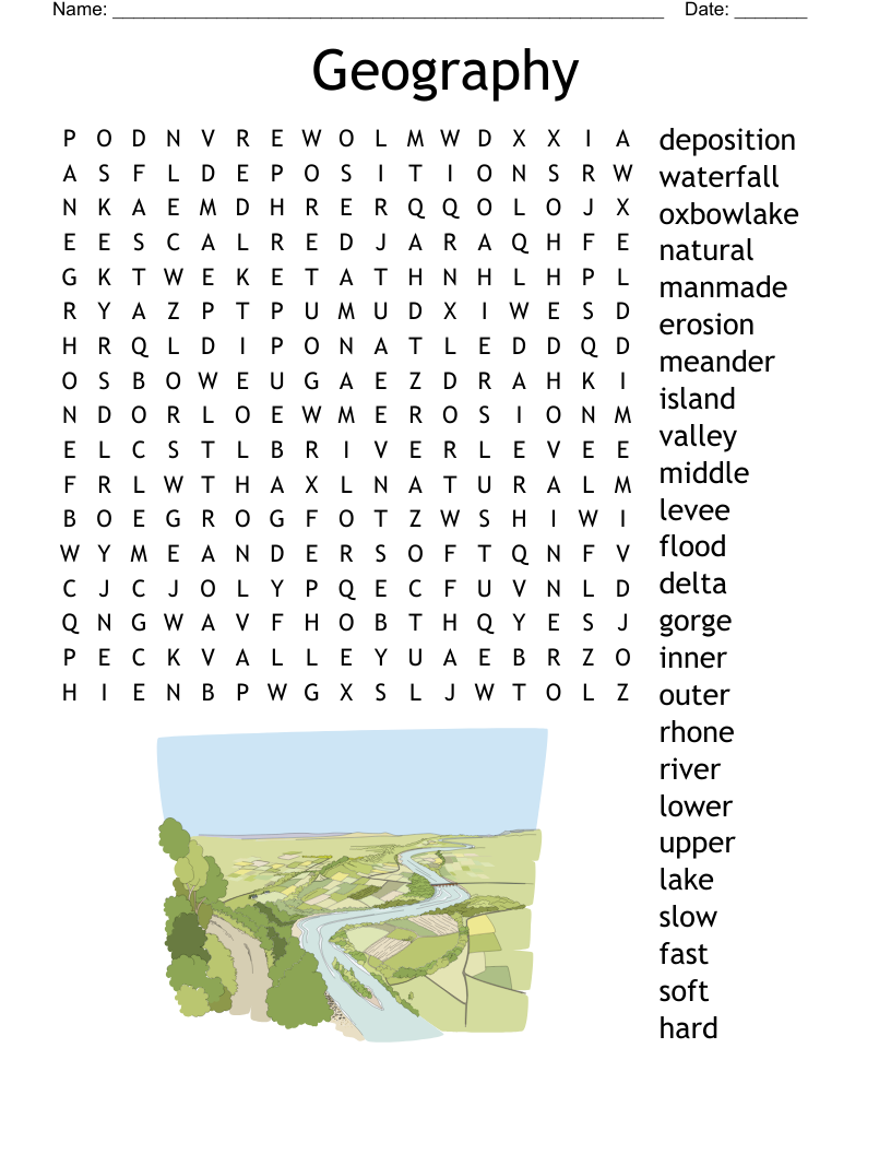Geography Word Search