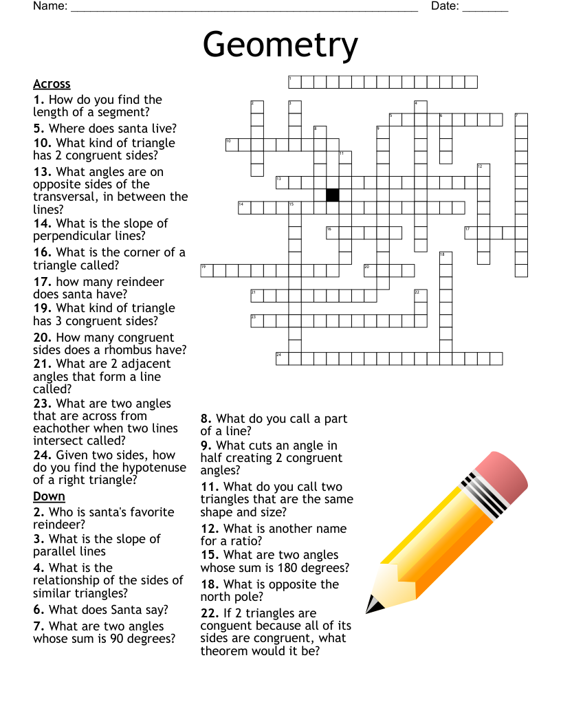 Geometry  Crossword