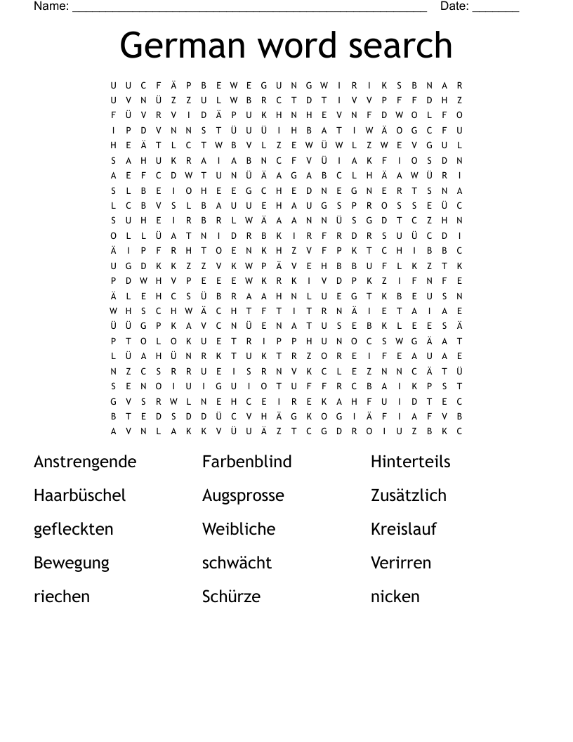 German word search