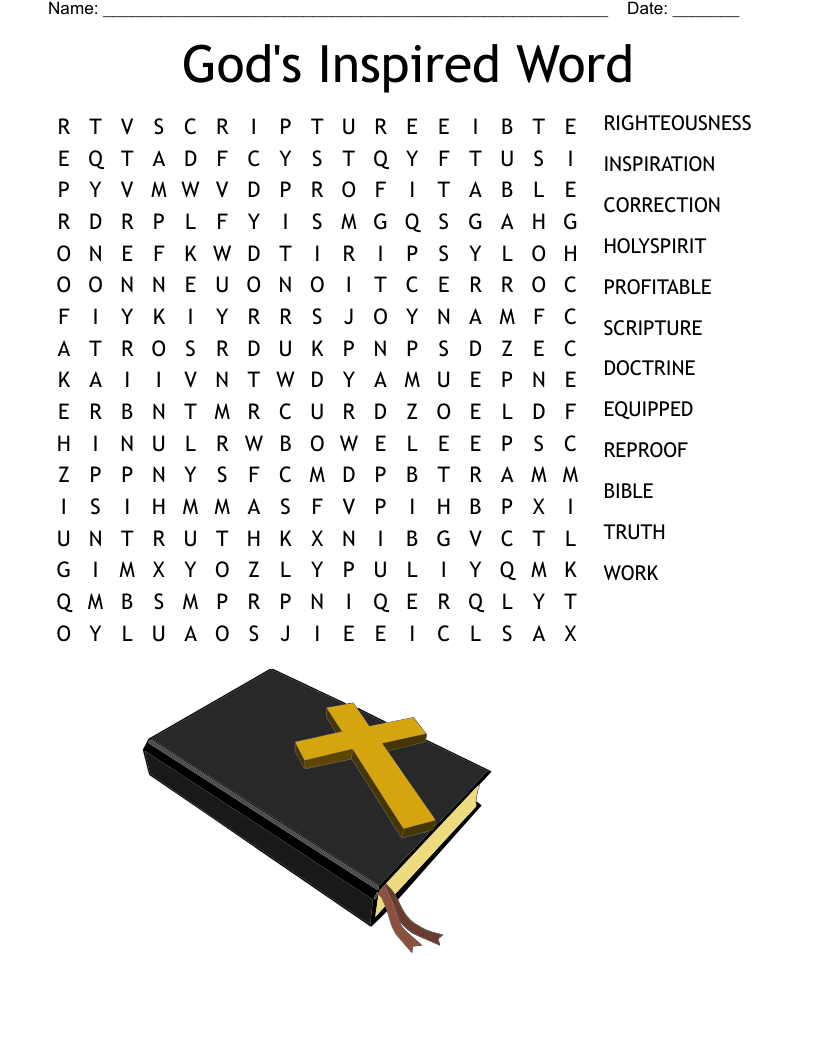 God's Inspired  Word Word Search