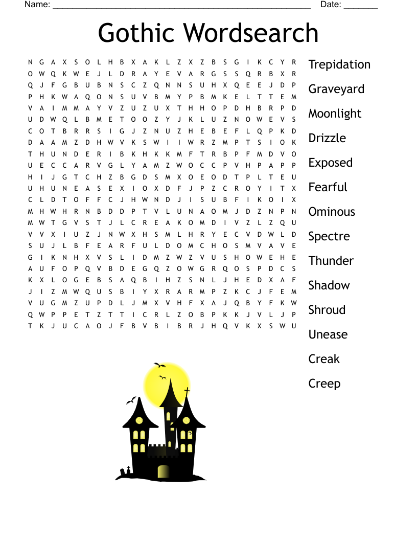 Gothic Wordsearch