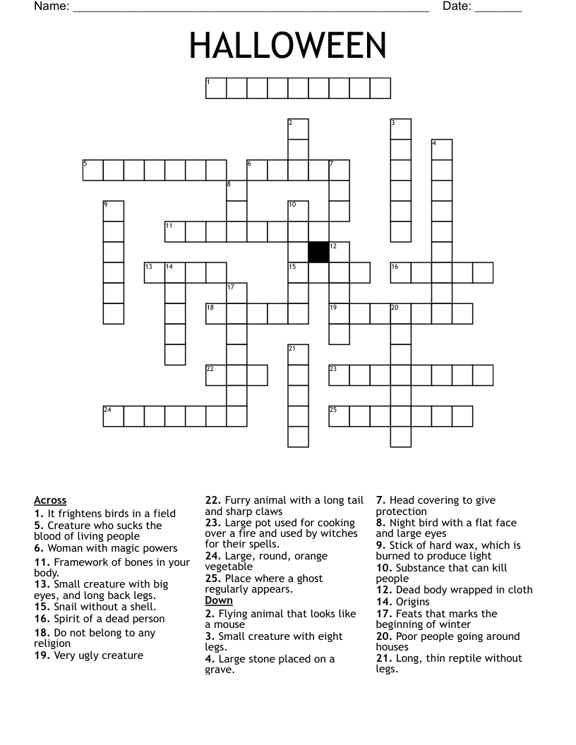 HALLOWEEN Crossword
