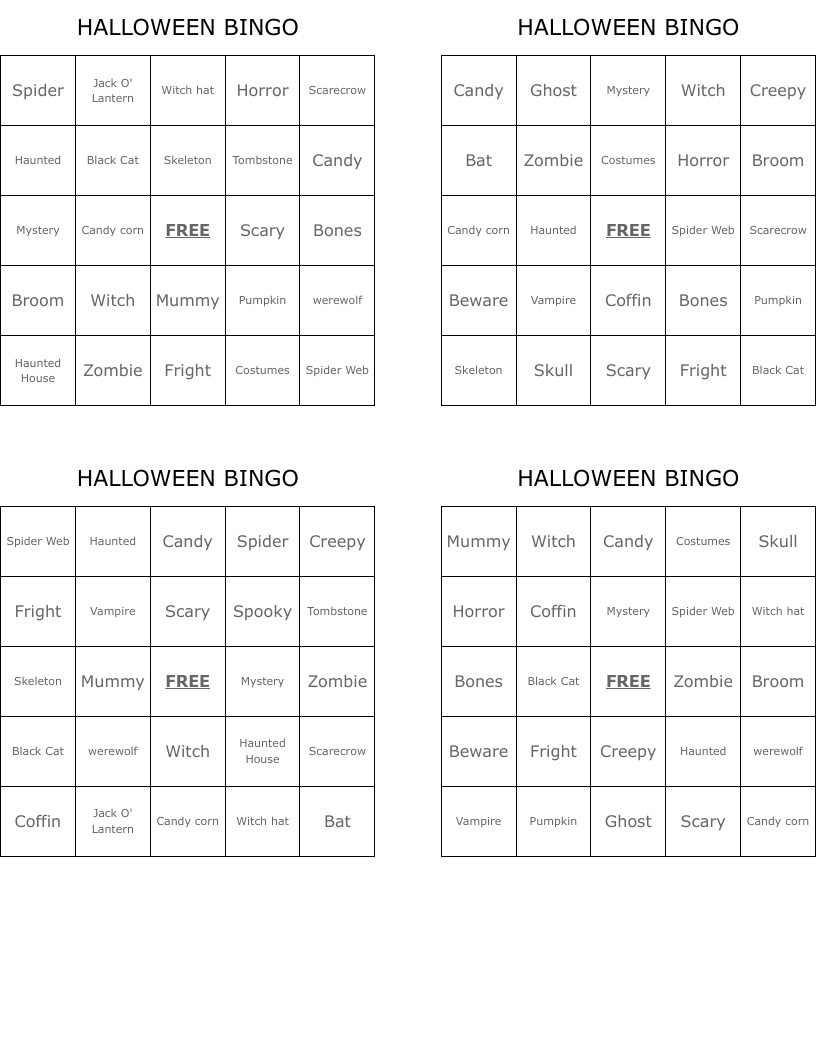 HALLOWEEN BINGO
