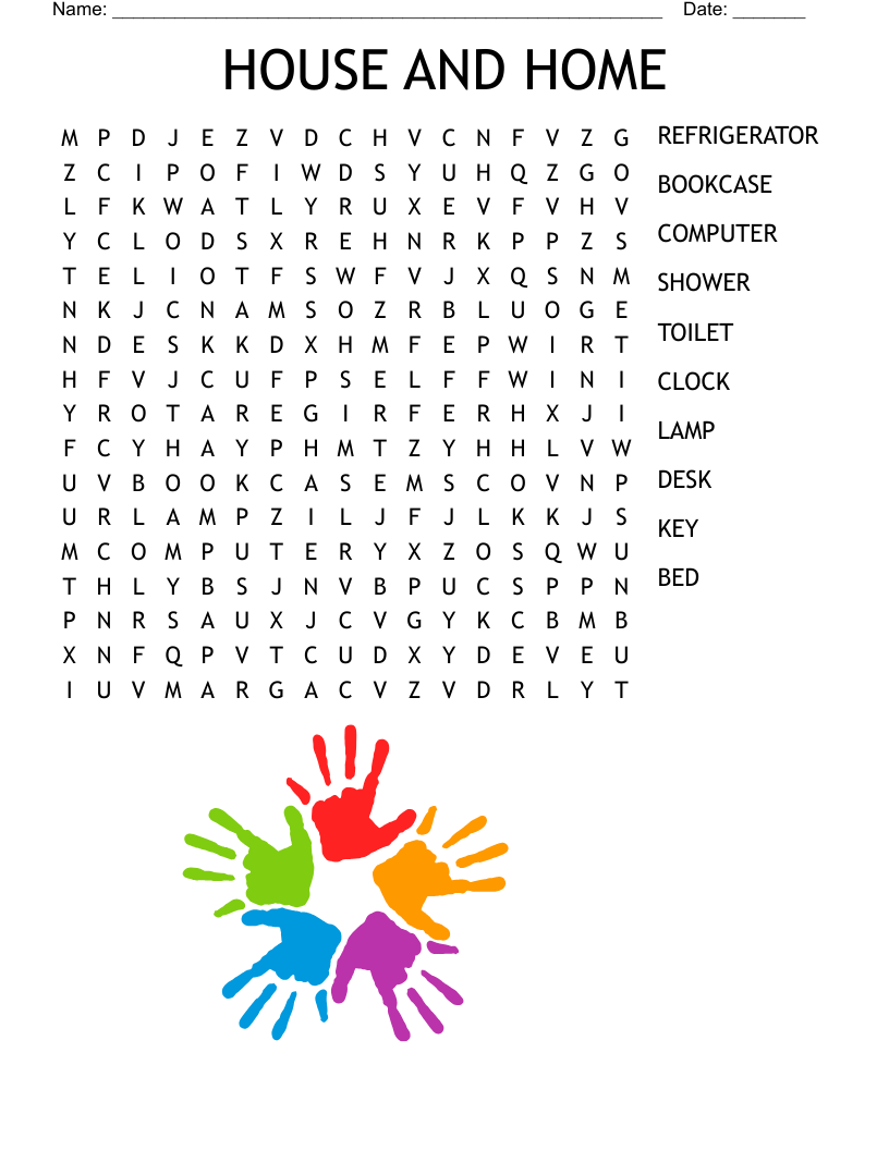 HOUSE AND HOME Word Search