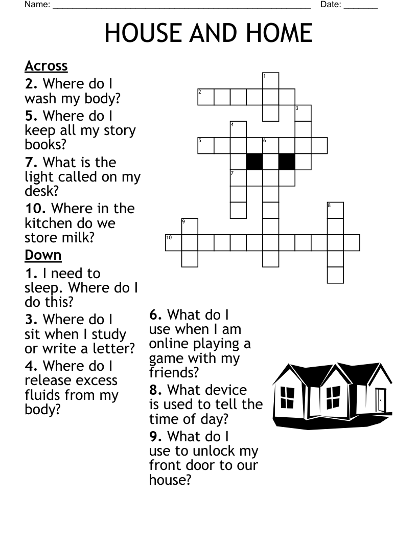 HOUSE AND HOME Crossword