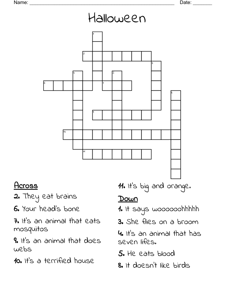Halloween Crossword