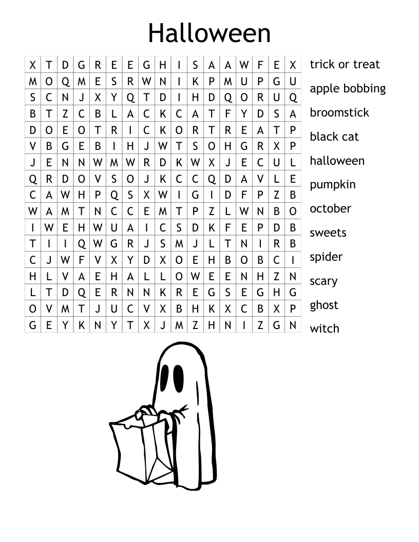 Halloween Word Search