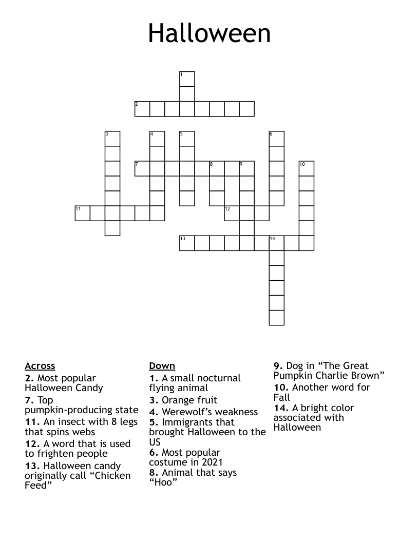 Halloween Crossword