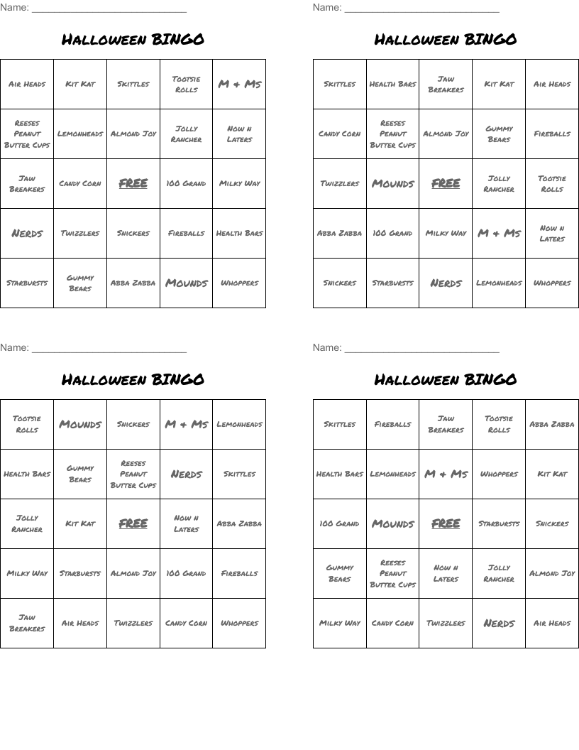Halloween BINGO