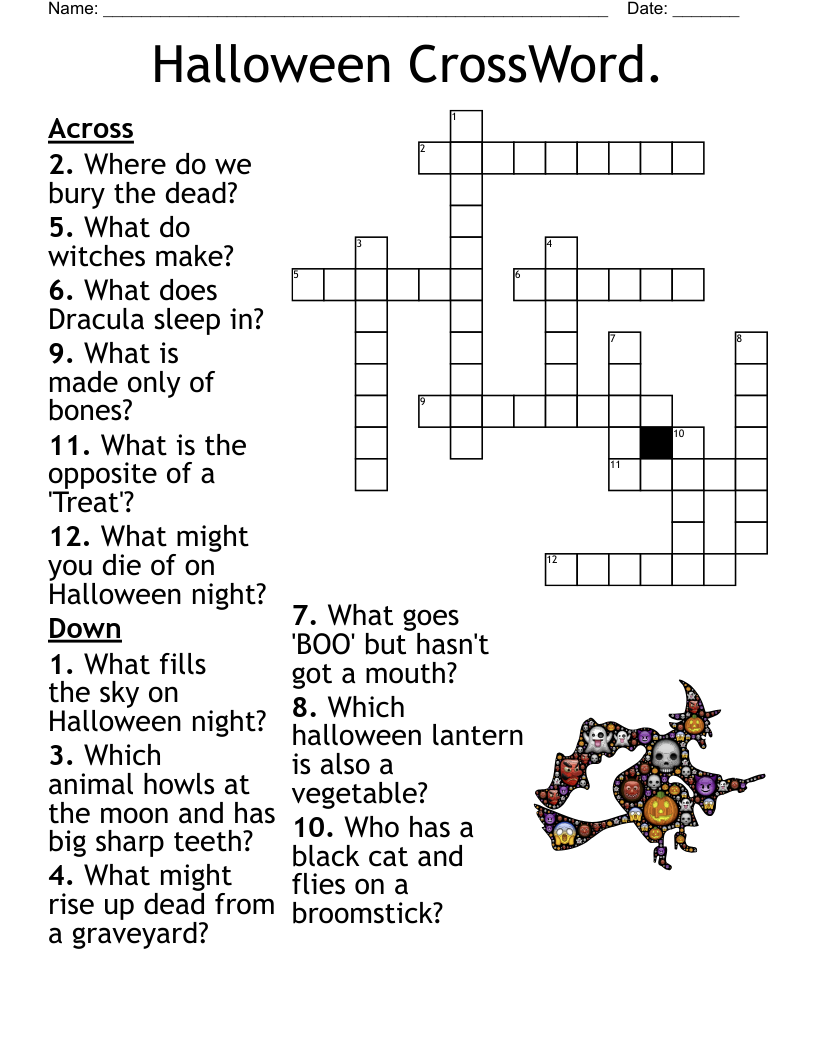 Halloween CrossWord.