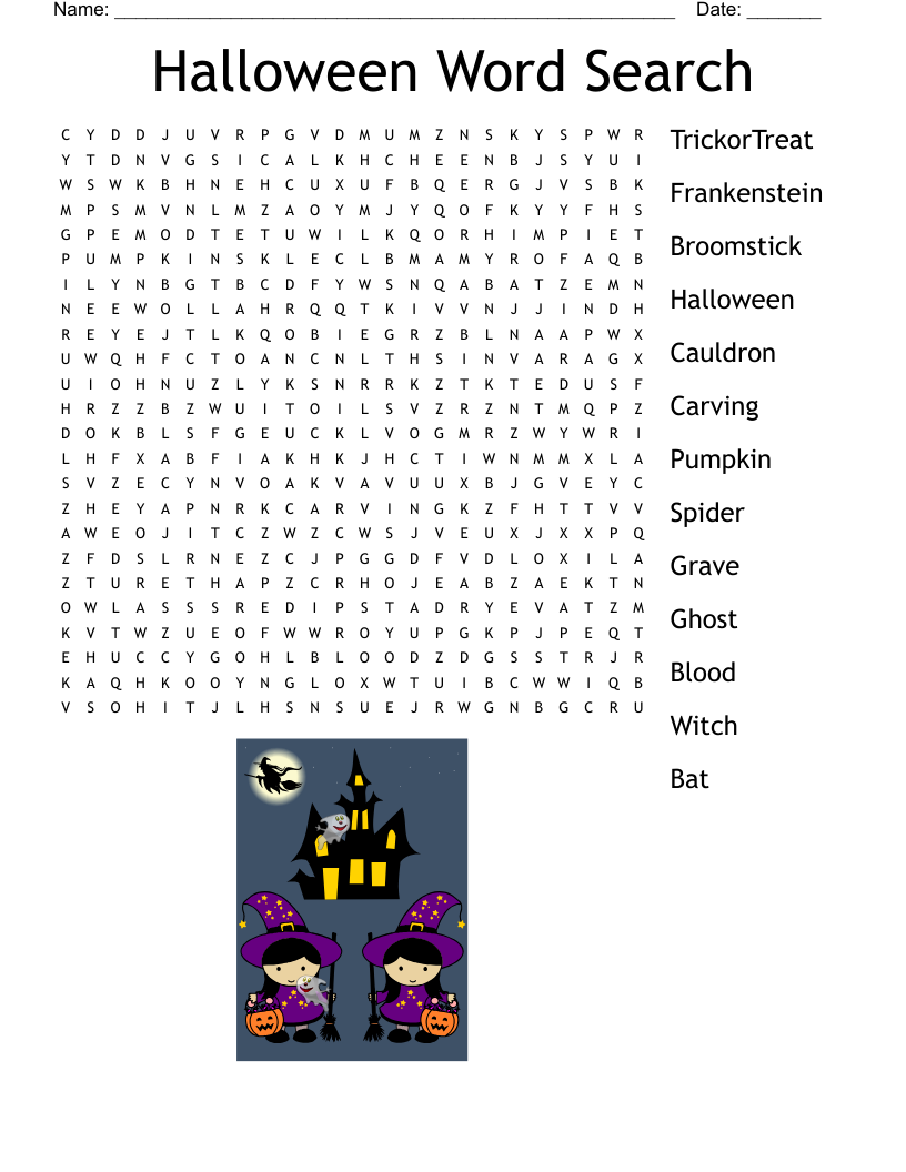Halloween Word Search   