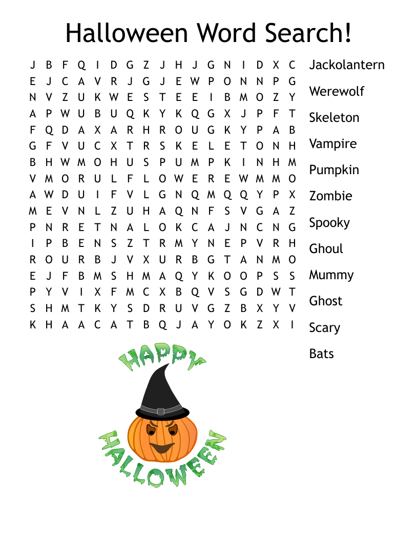 Halloween Word Search!