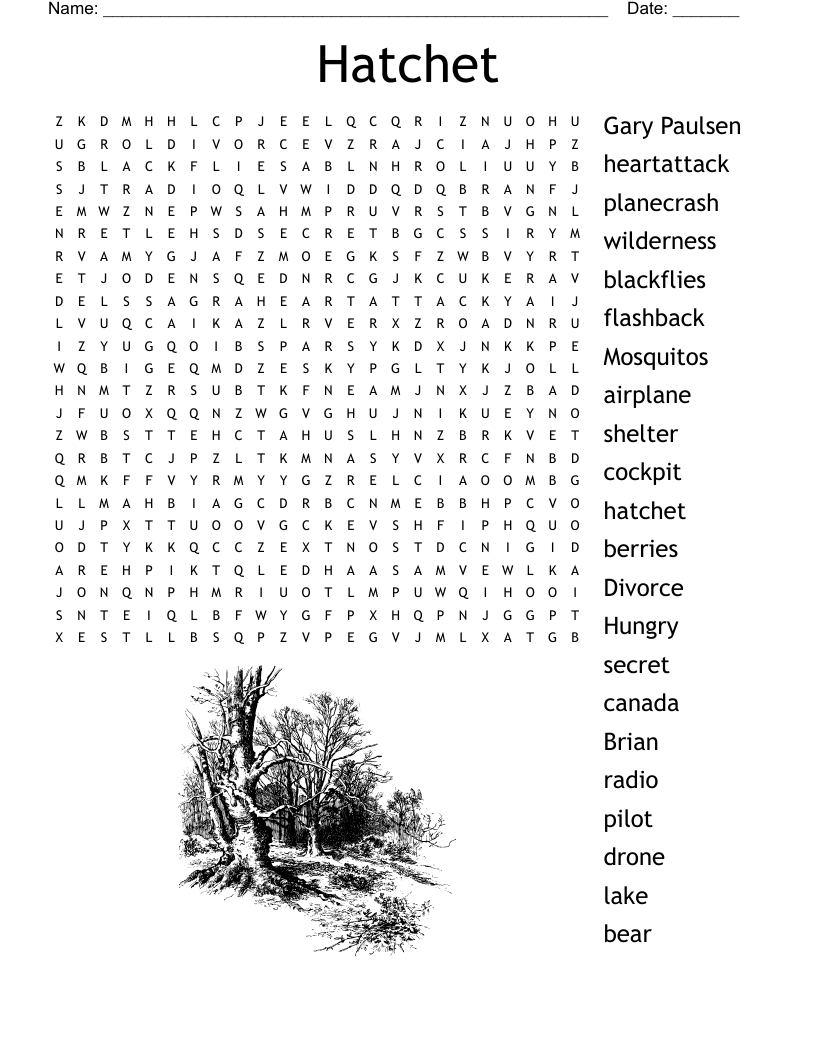 Hatchet Word Search