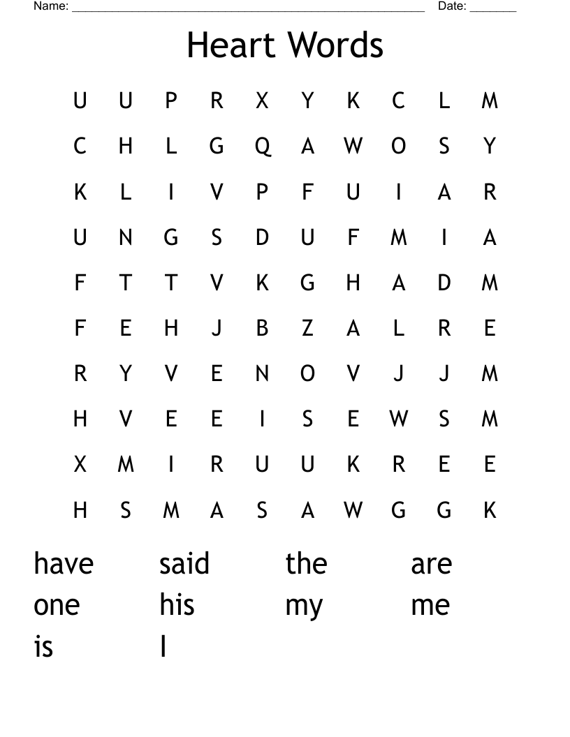 Heart Words