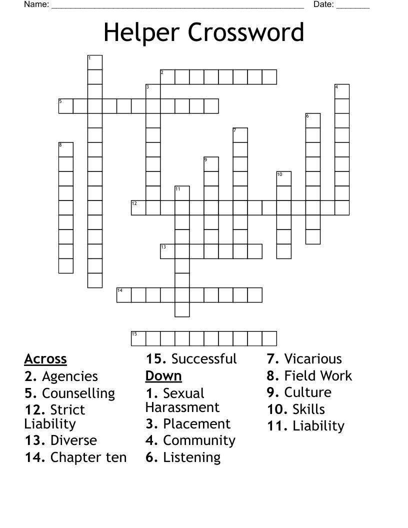 Helper Crossword