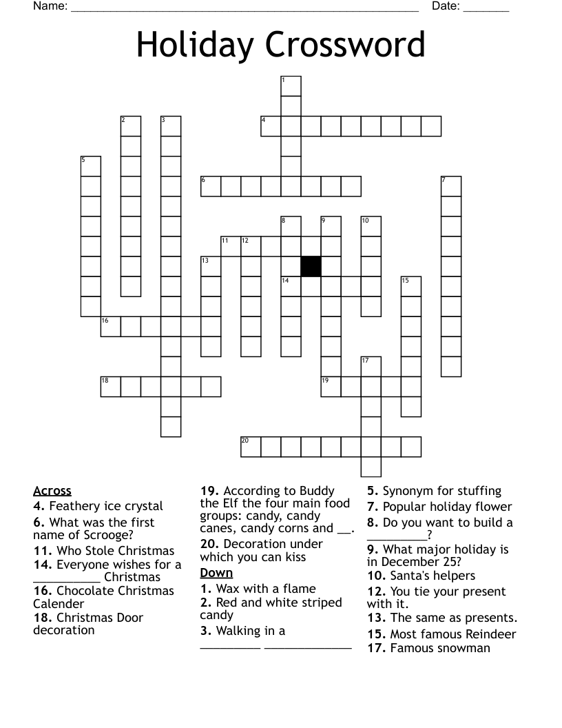 Holiday Crossword