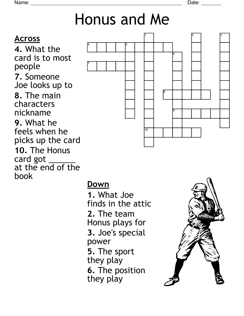 Honus and Me Crossword