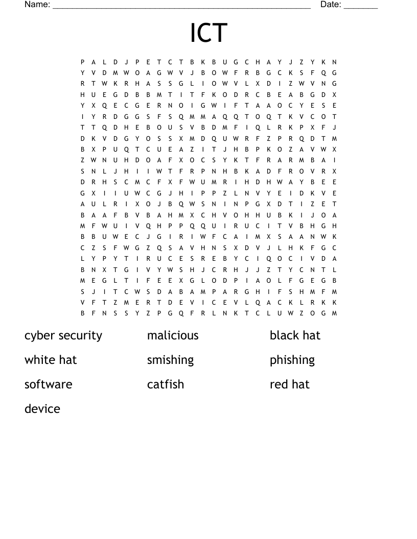 ICT Word Search