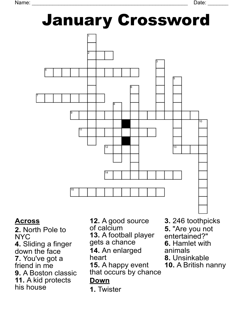 January Crossword