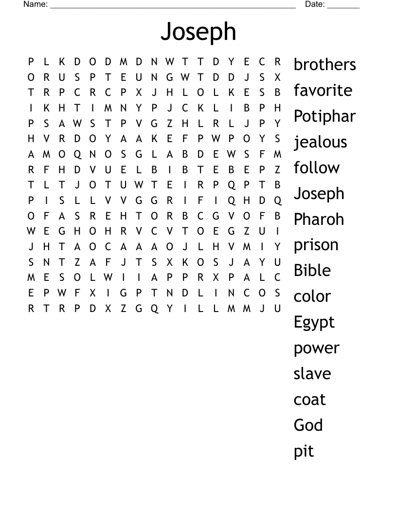 Joseph Word Search