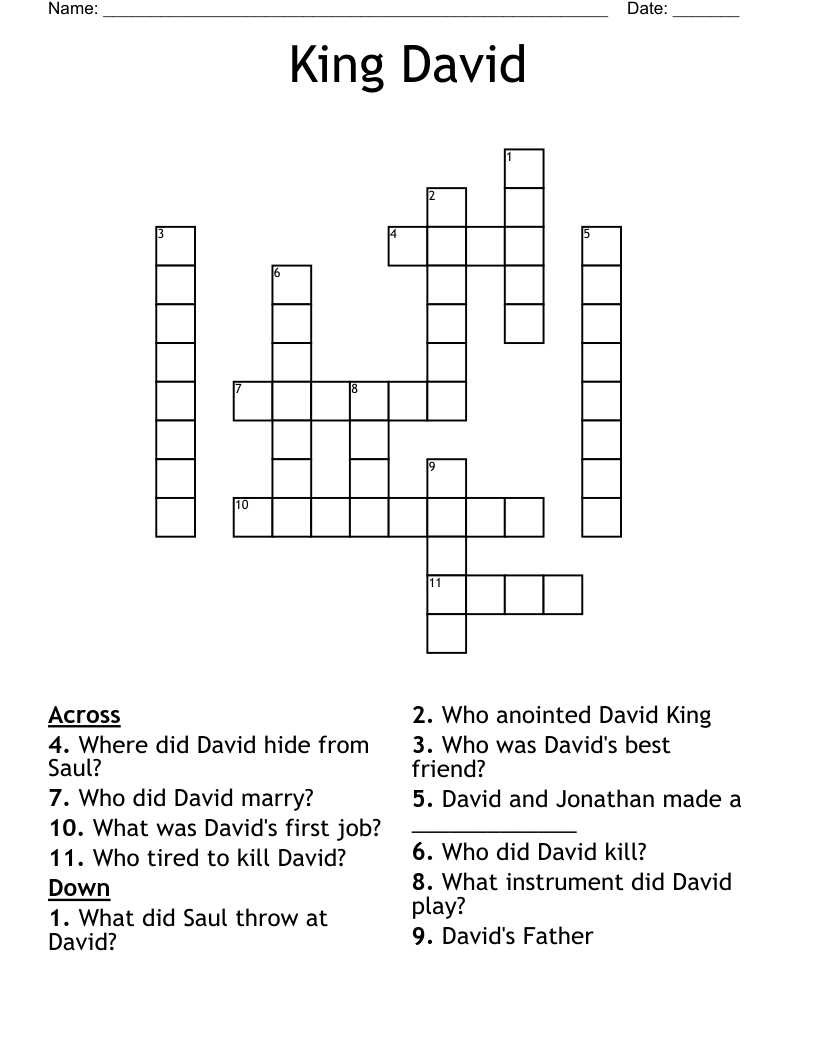 King David Crossword