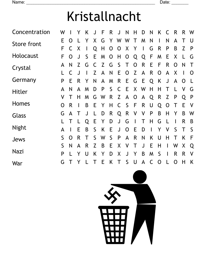 Kristallnacht Word Search