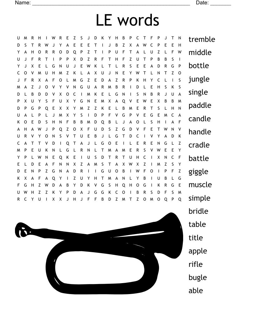 LE words Word Search