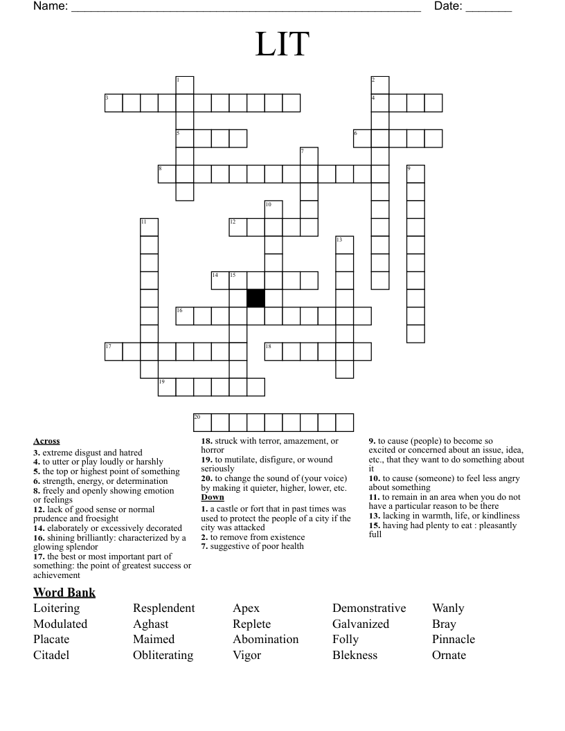 LIT Crossword