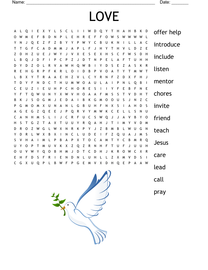 LOVE Word Search