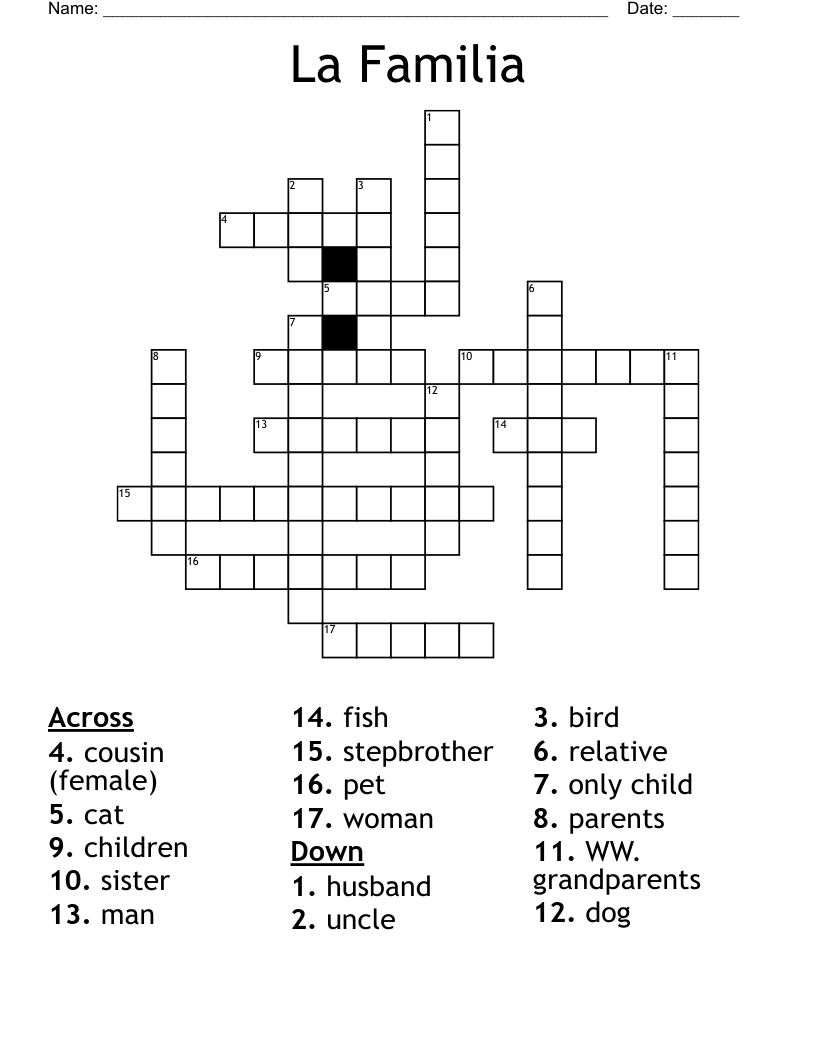 La Familia Crossword