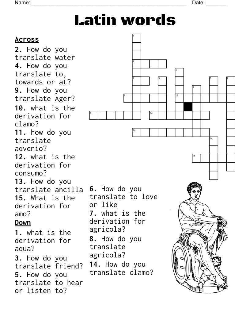 Latin words Crossword