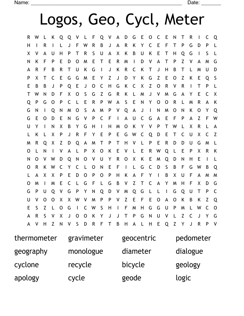 Logos, Geo, Cycl, Meter