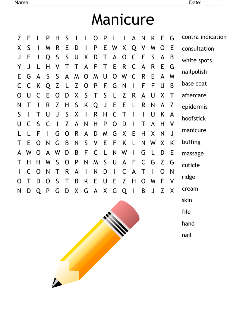 Manicure Word Search