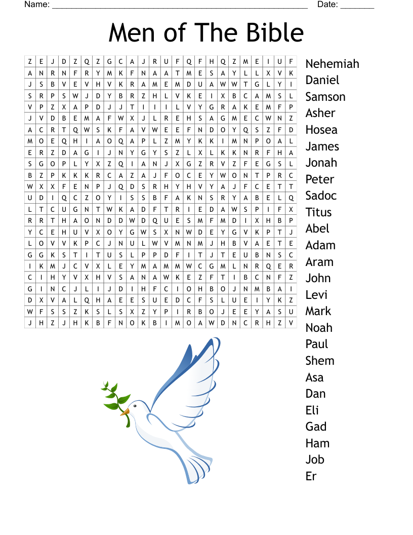 Men of The Bible Word Search
