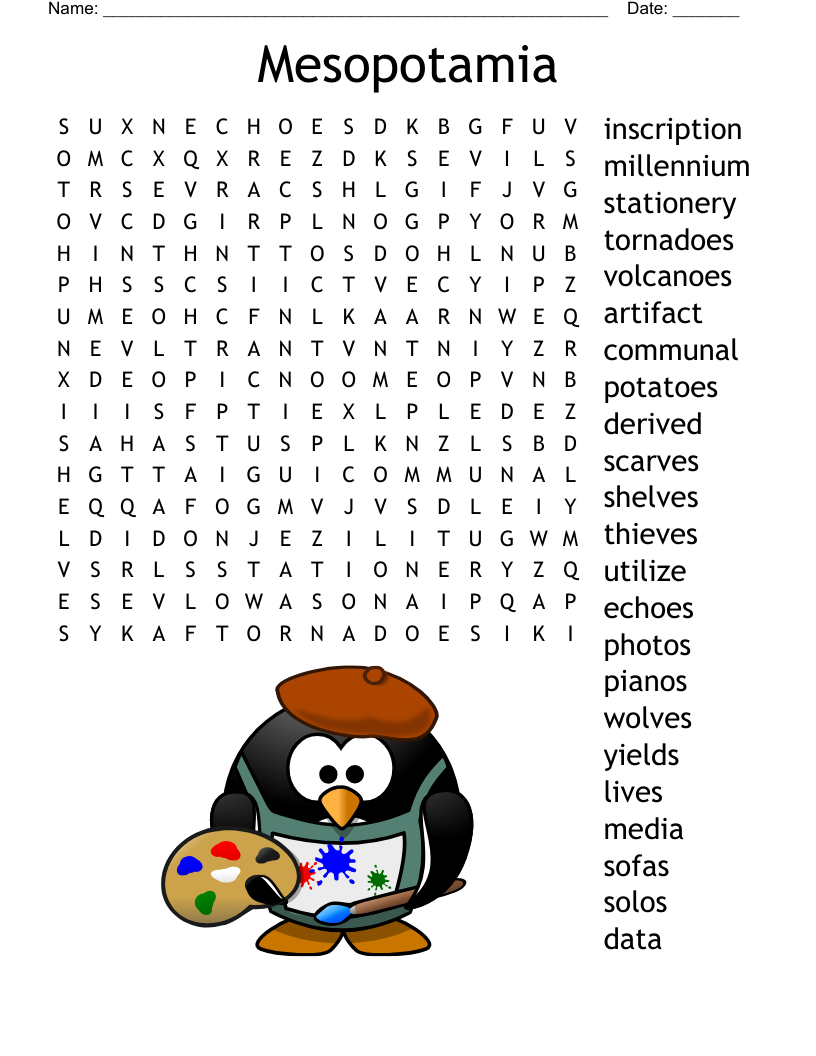Mesopotamia Word Search