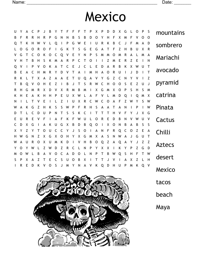 Mexico Word Search