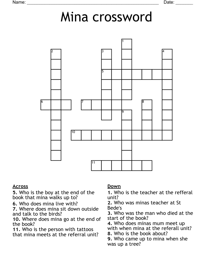 Mina crossword 