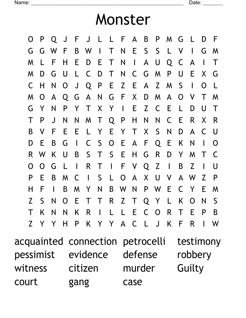 Monster Word Search