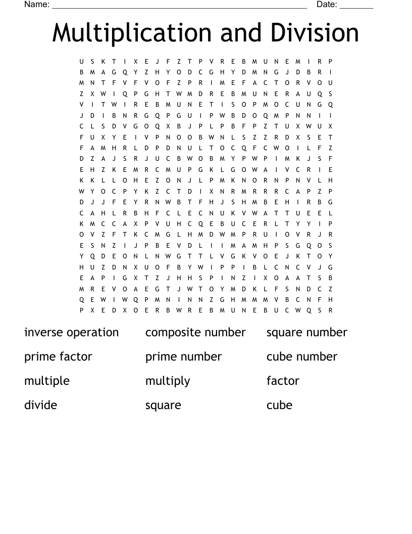 Multiplication and Division