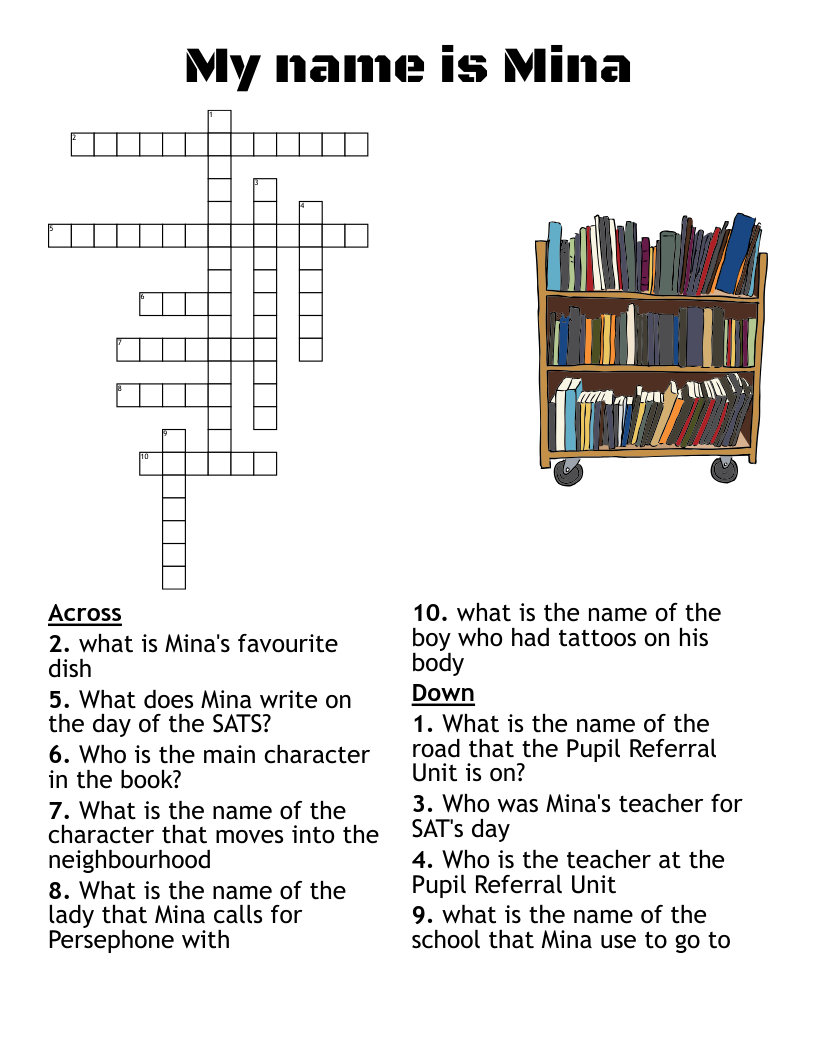 My name is Mina Crossword
