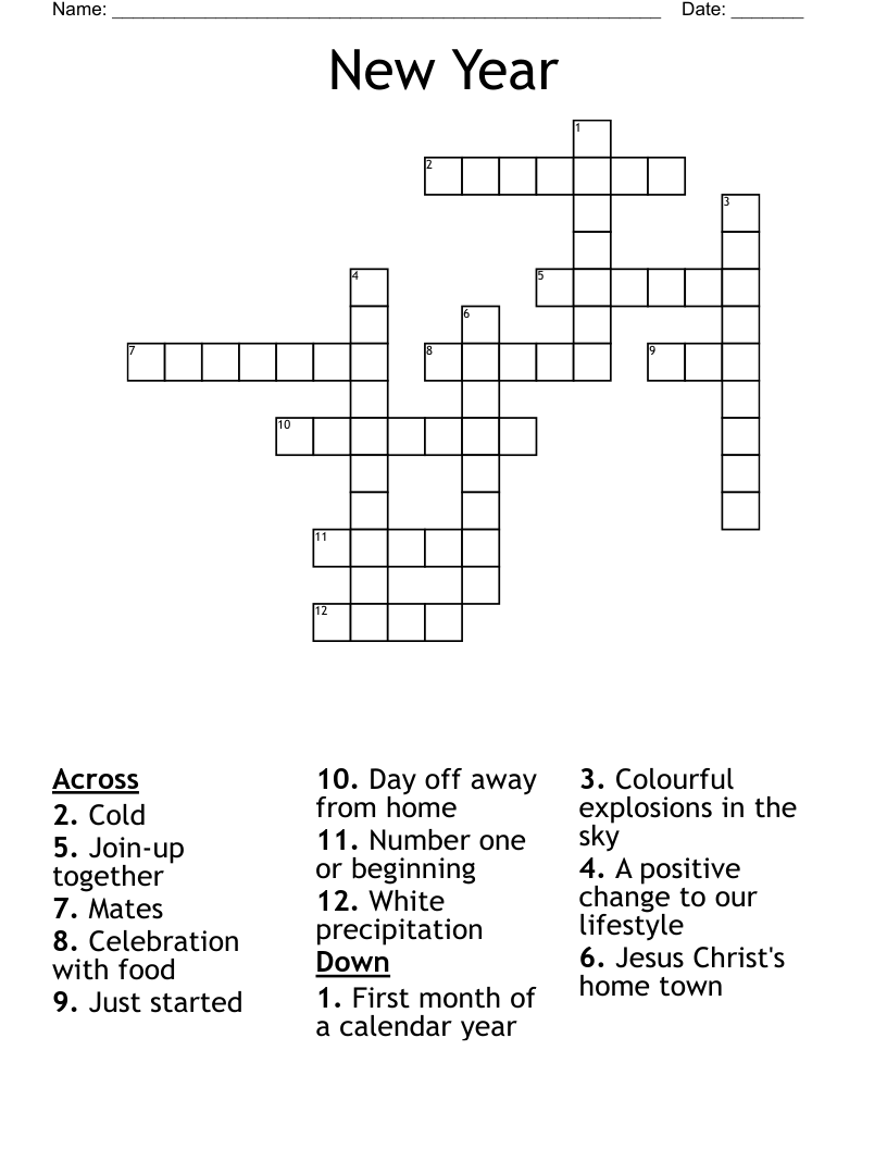 New Year Crossword