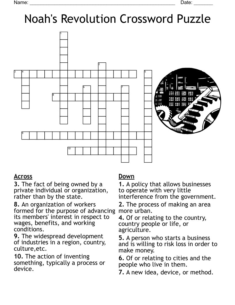 Noah's Revolution Crossword Puzzle