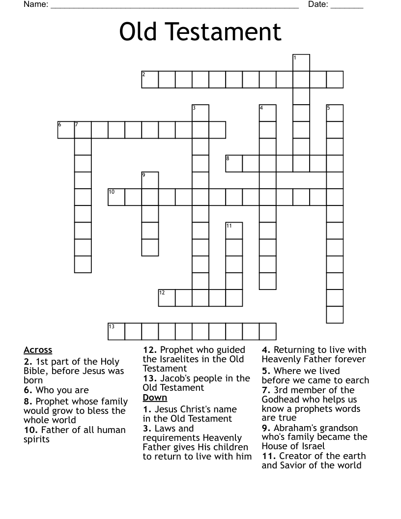 Old Testament Crossword