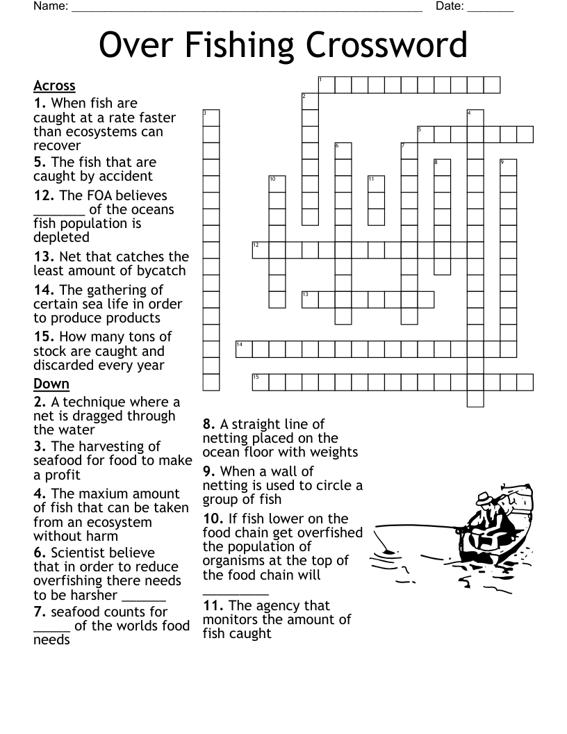 Over Fishing Crossword