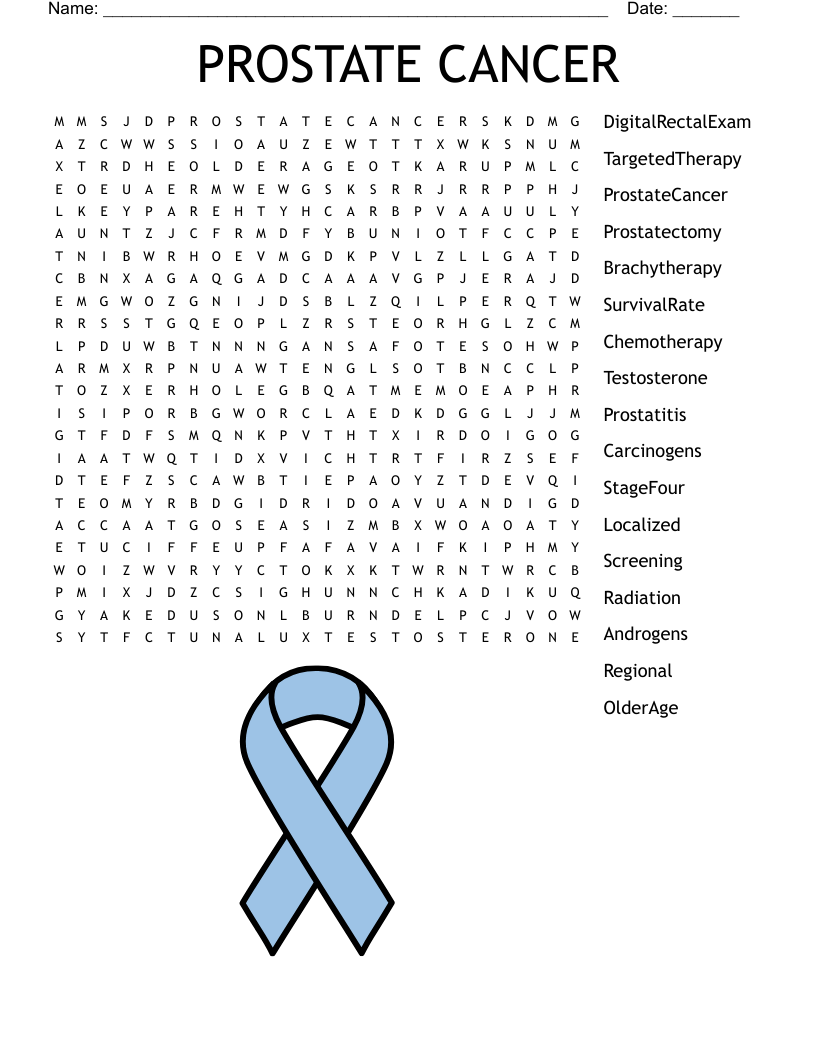 PROSTATE CANCER Word Search
