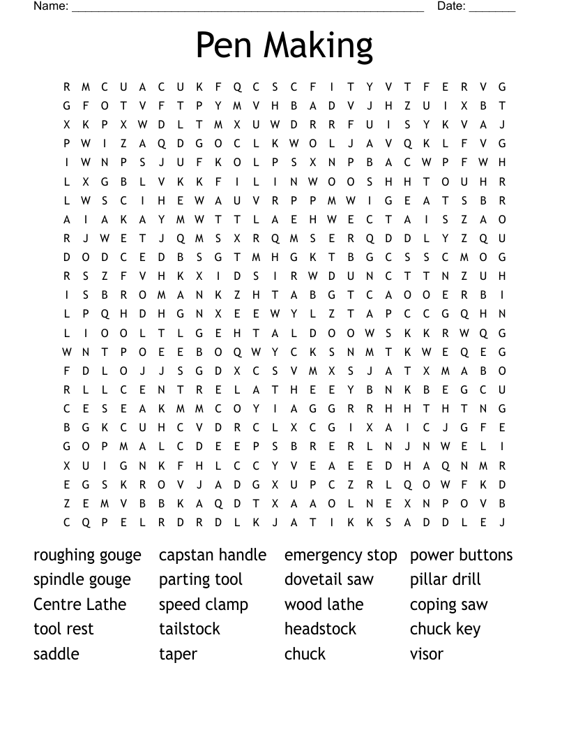 Pen Making Word Search